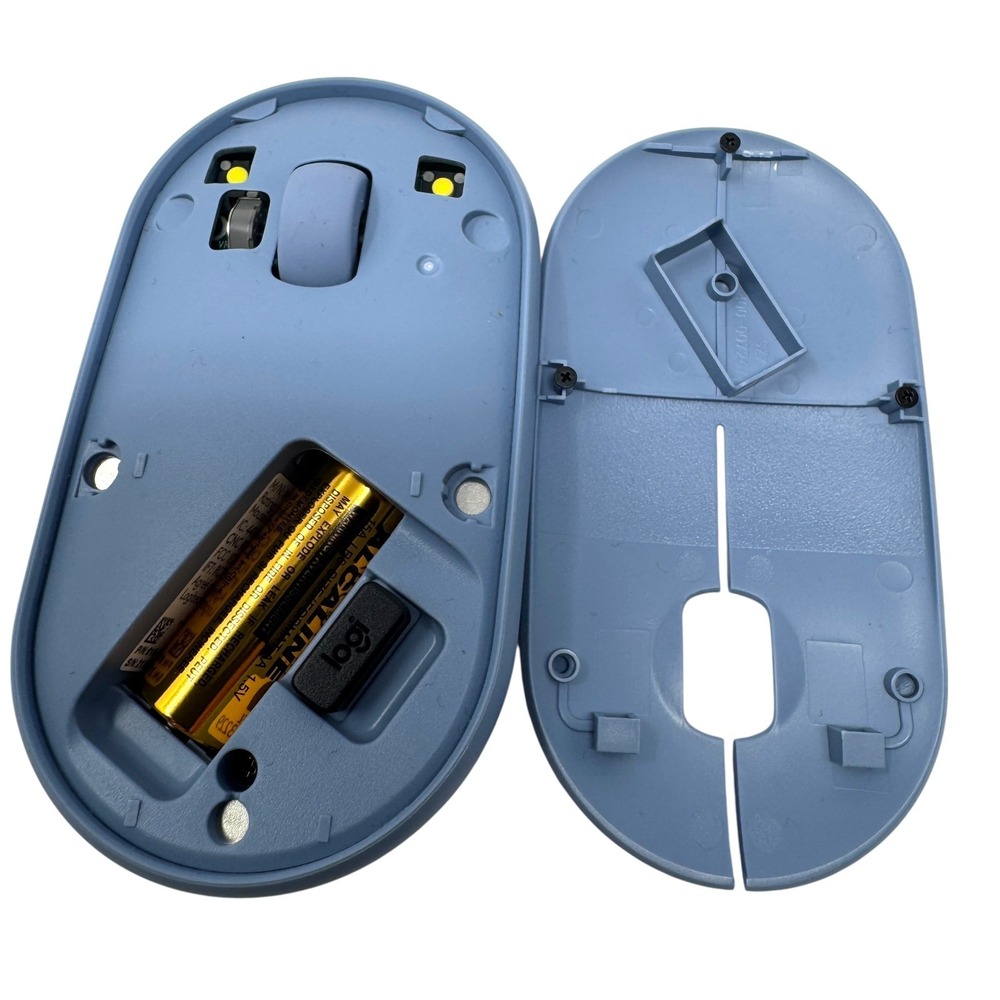 Logitech M355 Pebble Blue Wireless Mouse with Bluetooth Receiver Keyboard - Picture 3 of 6